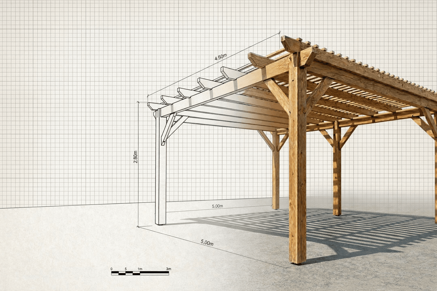 Pergola 4.0 × 3.0 m