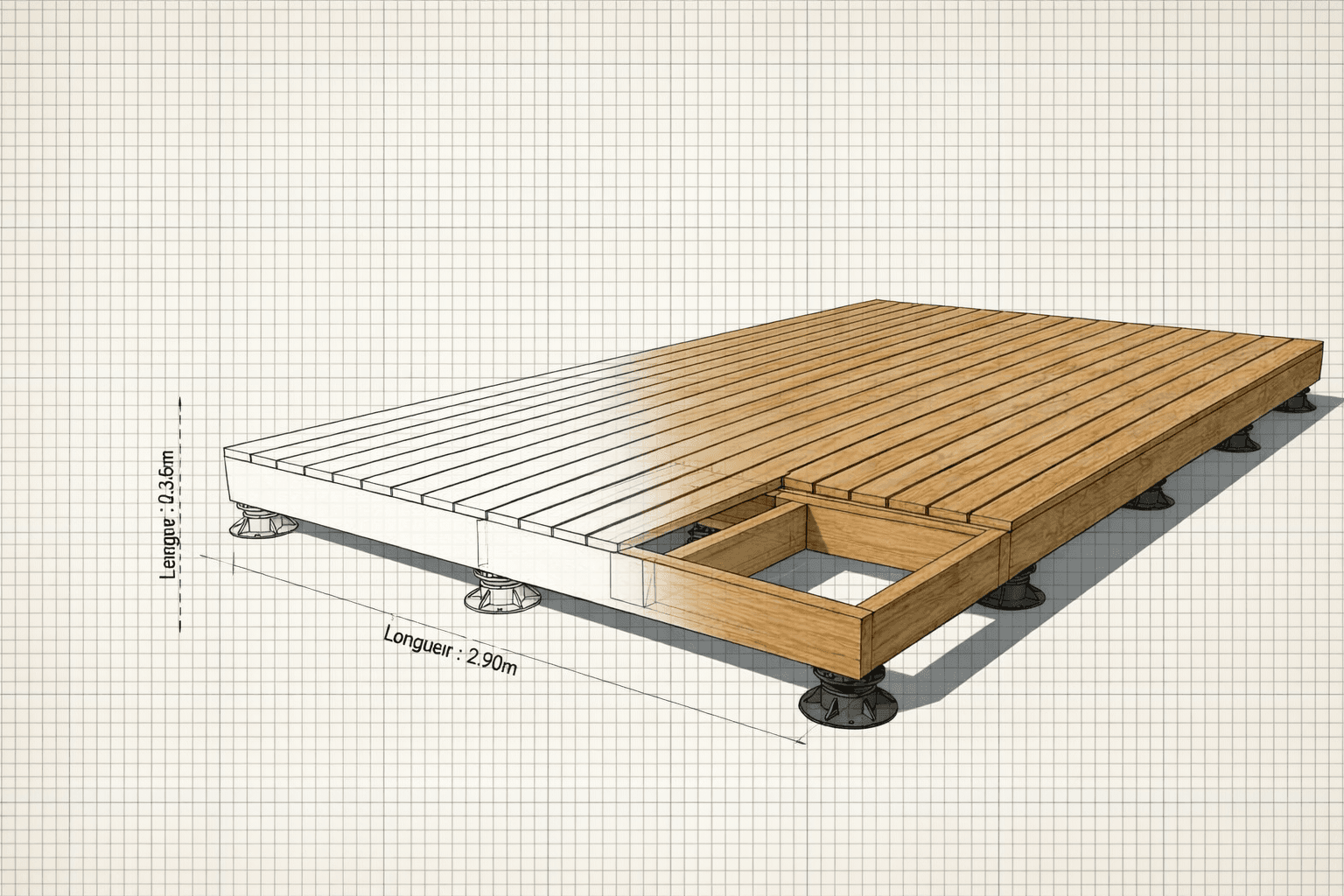 Terrasse 4.5 × 3.0 m